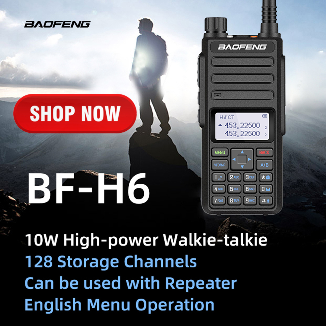 BF-H6 10W HIGH POWER WALKIE TALKIE